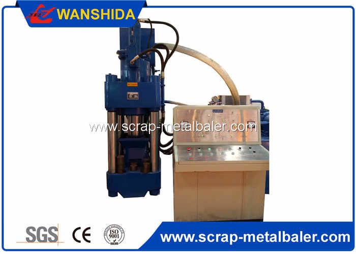 Full Automatic Copper Sawdust Chips Powder Briquetting Press Machine 30kW Motor