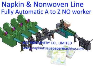 Quality 500 Sheet / Min 240x240mm  Napkin Production Line wholesale