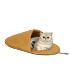 Novelty Paper Cooling Pet Mat Tunnel Cat Bed Yellow Green