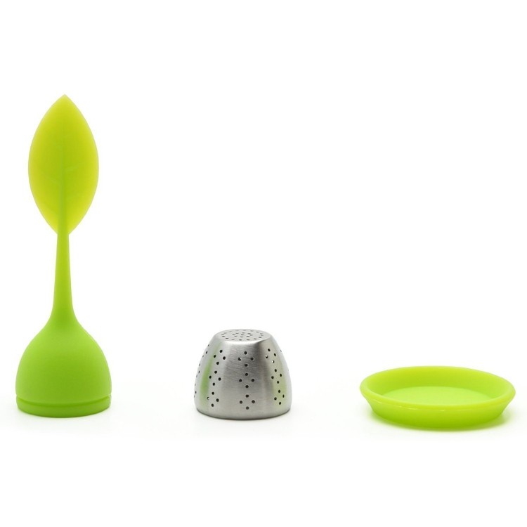 Amazon Hot Stainless Steel BPA-Free Silicone Strainer Loose Leaf Tea Infuser for Black Green Loose Tea Mug