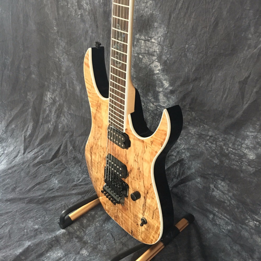 Hot Selling 6 Strings Brown Quilted Finish Jackson Electric Guitars With Black Hardwares