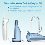 Electric Portable Oral Irrigator Cordless Dental Water Flosser 300ml Ipx7 Mini