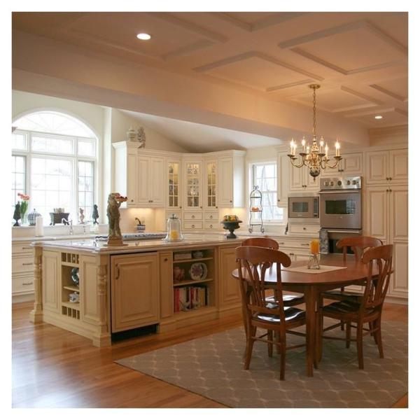 Italian Kitchen Furniture Design Featuring Solid Wooden Cabinet and Blum
