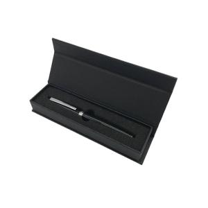 Quality Luxury Customized Gift Fountain Pen box Ribbon paper hard cardboard gift boxes Flip Top String Handle Foldable Flat wholesale