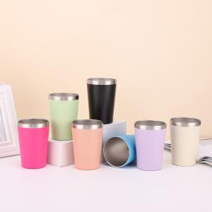Quality 8oz/12oz Customized Double Wall Stainless Steel Mug Stainless Steel Vacuum Insulated Tumbler With Plastic Bpa Free Lid Easy To Clean wholesale