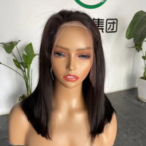 Quality Peruvian Bob HD Lace Wig Human Hair Transparent Glueless ODM wholesale