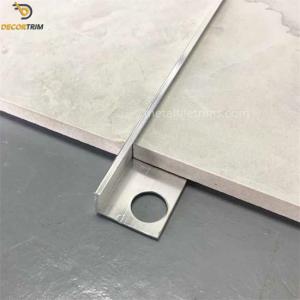 Quality 10mm Aluminium Straight Edge Trim , Silver L Shaped Metal Edging ODM wholesale