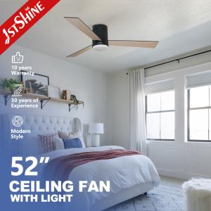 Quality CCC 52 Inch 3 Plywood Blades Flush Mount Ceiling Fan With Silent DC Motor wholesale
