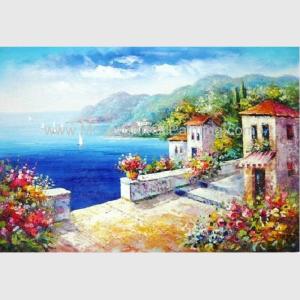 Quality Hand - painted Impressionism Mediterranean Oil Painting Vacation Harbor wholesale