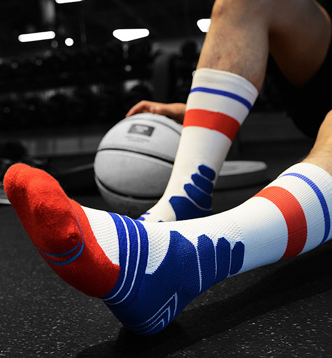 Custom Terry Cushioned Basketball Socks Colorful Athletic Performance Socks