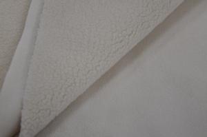Quality BONDED FABRIC，FUR: SOLID SHERPA SUEDE: COATING SUEDE 100%P wholesale