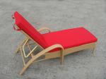 Resin Wicker Chaise Lounge , Foldable Cane Beach Lounge Chair