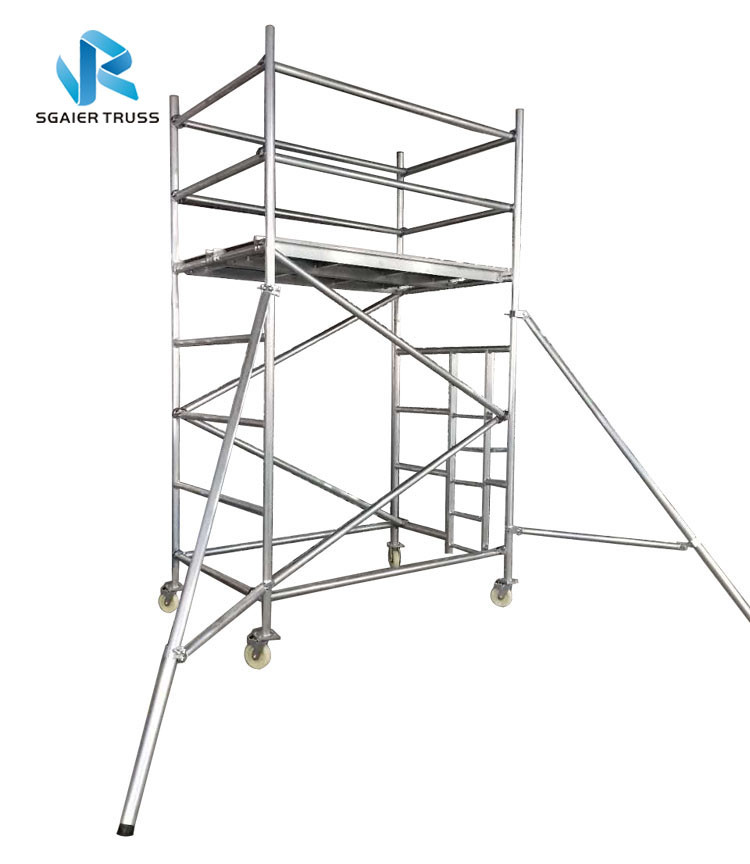 2m - 20m Aluminium Scaffold Tower , Mobile Climbing Ladder Frame Scaffolding
