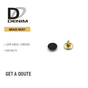 Quality Custom Brass Jeans Rivets Black Coating Garment Accessories for Trousers wholesale