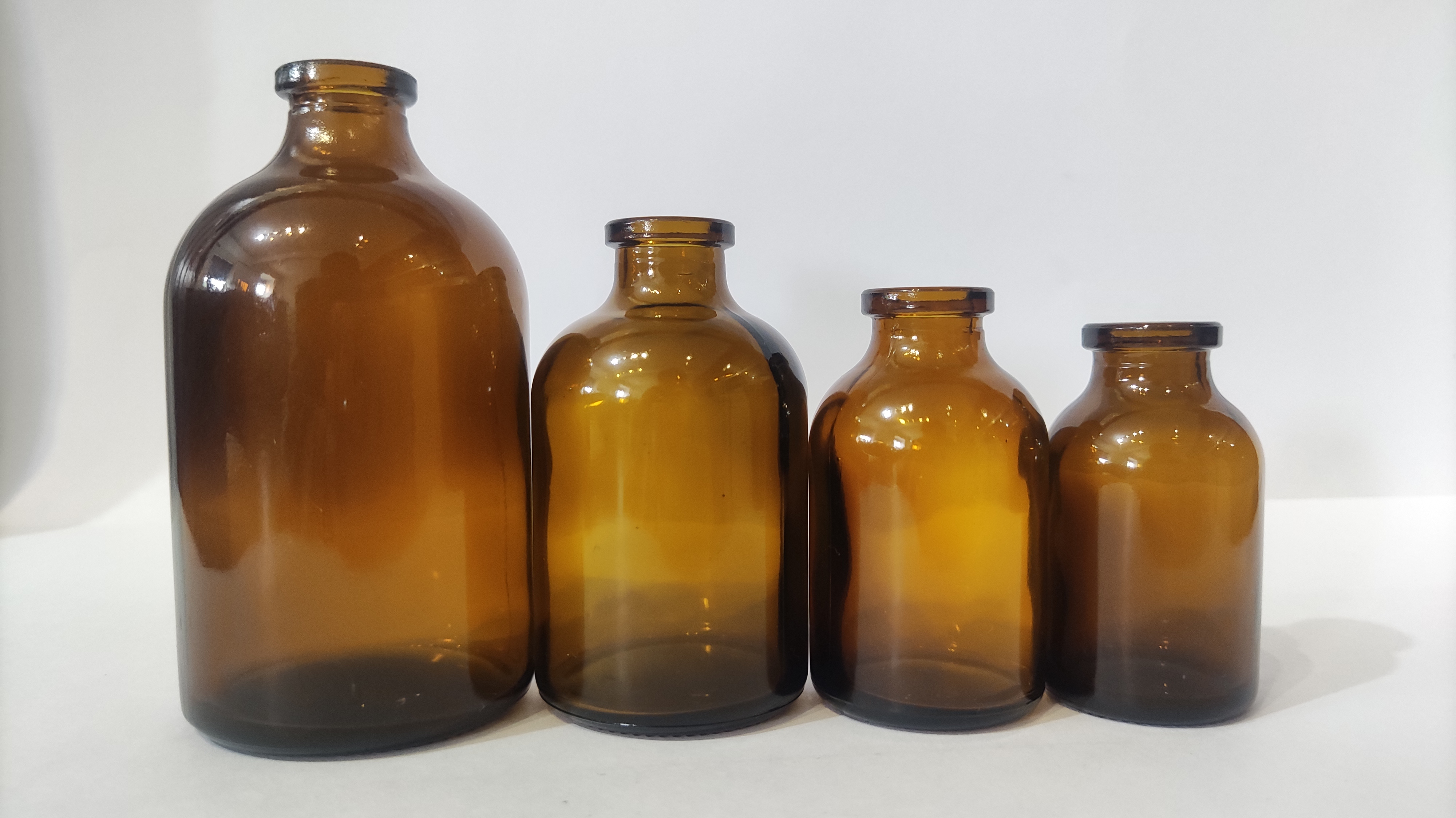 Amber Molded Glass Vial Injection Serum Glass Vials For Antibiotics USP Type II III