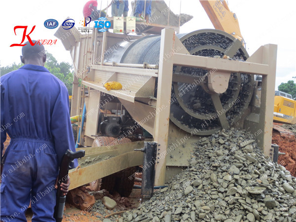 Diesel 400 T/hour Alluvial Gold Washing Plant Portable Gold Mining Equipment