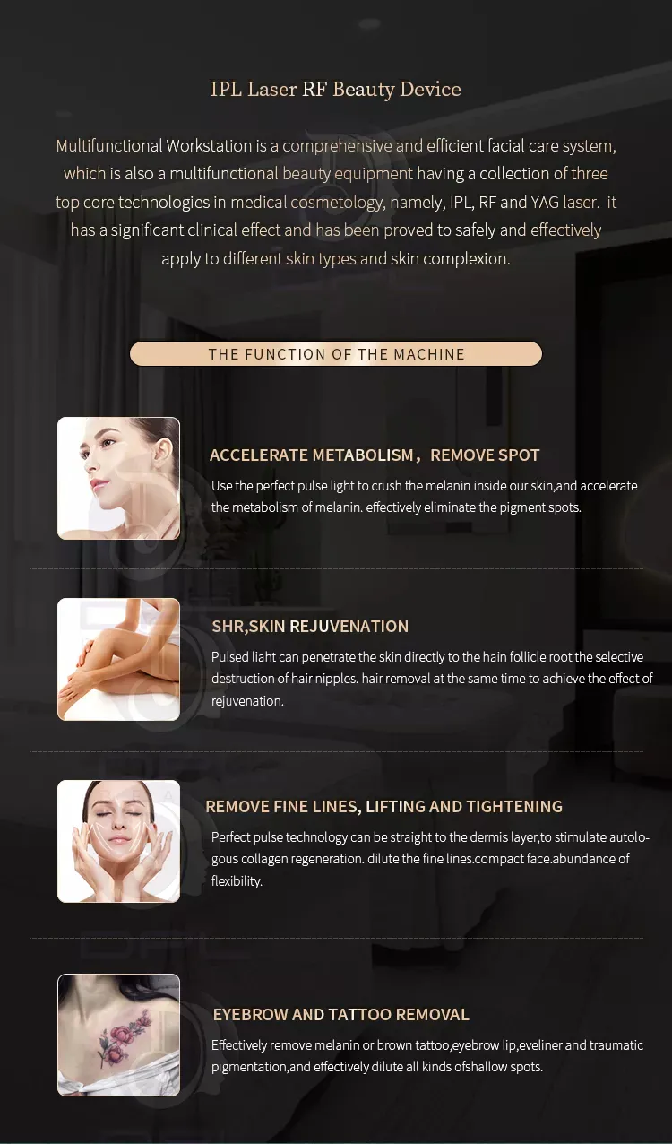 Good Quality Ice Semiconductor Laser Hair/Pigment Removal Beauty Machine Skin Whitening Anti-Aging