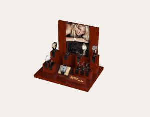 Quality Wholesale Customzied Showcase Wood Watch Display Window Stand W/ C-ring Holder wholesale