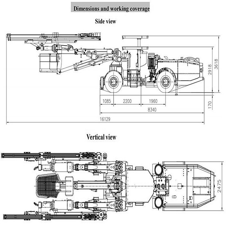 Jumbo Drilling Rig Tunnel Rock Borehole Drilling Equipment ​Underground Drilling Machine