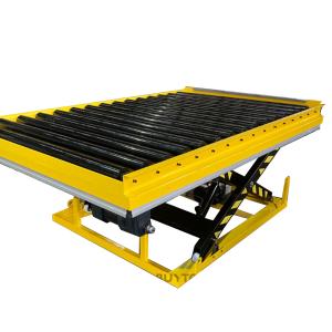 Quality Hydraulic Powered Electric Roller Lift Table 2 Ton 1000kg 900mm Maximum Height wholesale