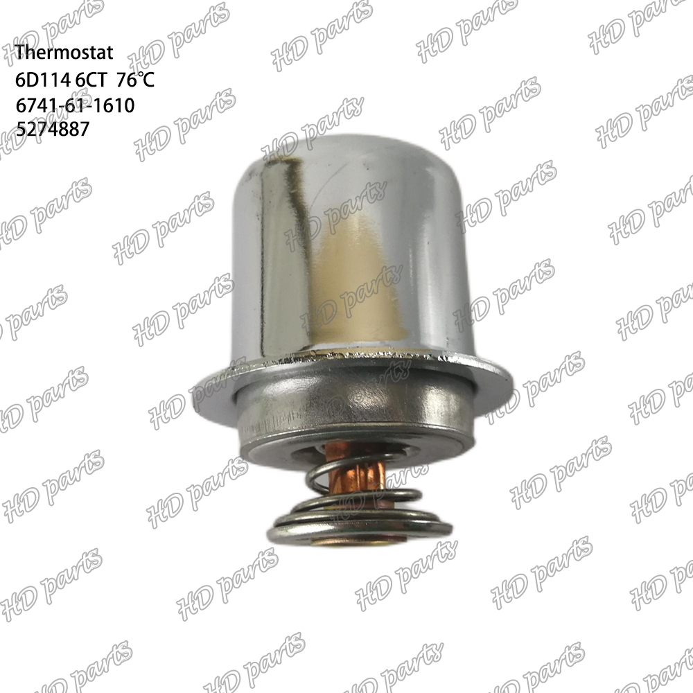 Thermostat 6D114 6CT 6741-61-1610 5274887 76℃ Engine Part