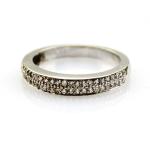 Sterling Silver Pave CZ Diamonds Engagement Wedding Band Ring(F92)