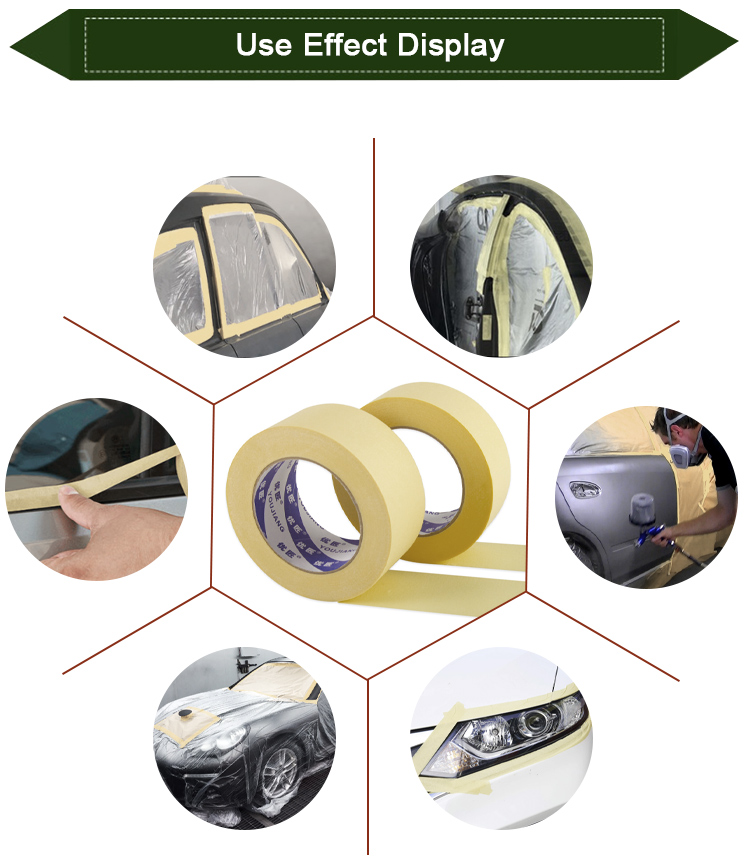 High Temperature Automotive Pre Painters Masking Tape For Car Painting Anti UV