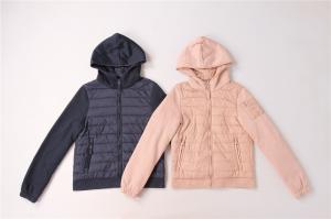 Quality Girls Junior Ladies Lightweight Padded Jacket 100% Nylon Knitted Sleeve wholesale