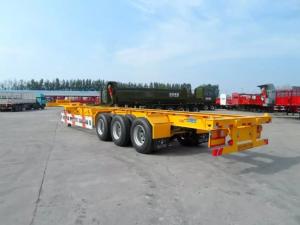 Quality 12M Length 3 Axles Lowboy Gooseneck Trailers With 2 / 3 Inch Bolted Type Kingpin wholesale