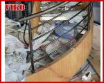 Spiral Staircase VH21S Aluminum Tread Beech 304 Stainless Steel Stainless Steel
