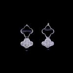 Pure 925 Silver Earrings Baby Jewelry Plated RH Christmas Hat Design