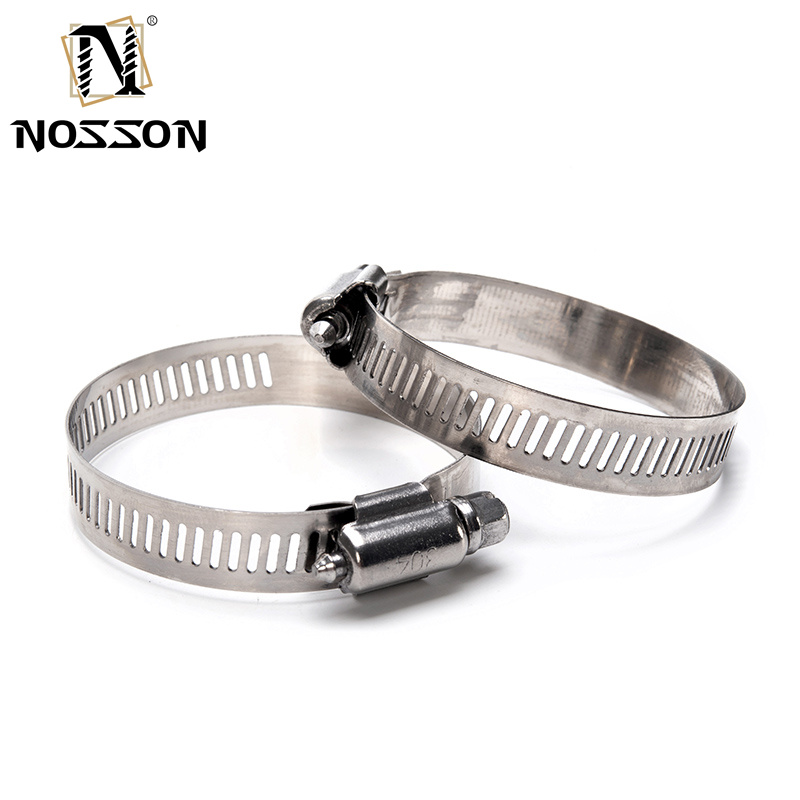 Highly Recommended Heavy Duty German Type Hose Clamp for Automotive Stainless Steel 9mm Bandwidth W2 W4 Worm Gear Clips