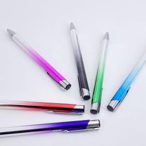 Quality Stationery Supply Gradient Aluminum Press Ballpoint Pen Promotion Logo Ball Pen wholesale