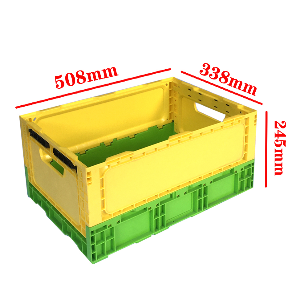 Industrial Foldable Crate for Food Grade Moving 29L Volume Internal Size 475*305*210mm