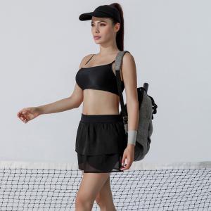 Quality Custom Womens Golf Clothes Sling Sports Bra And Shorts Skirt Two - Piece High Elastic wholesale
