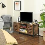 Television Cabinet with Storage Shelf, Industrial TV Stand, Particle Board TV
