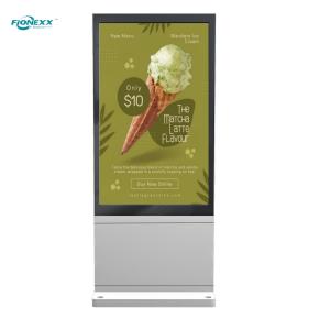 Quality 55 inch Silver AD Board Outdoor Fanless Vertical Digital Totem wholesale