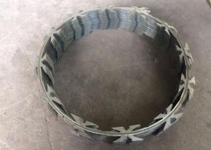 China 10m Hot Dipped Galvanized Razor Barbed Wire BTO 22 Solid Easy Installation on sale