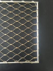 Quality SS 304 / 316 Golden Stair Rail Safety Mesh Perfect Anti - Rust Property wholesale