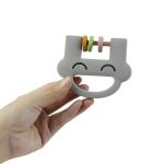 Smile Face Cute Silicone Kids Toys Silicone Rattle Teether With Customize Logo