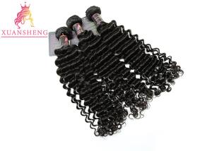 Quality Deep Wave Virgin Human Hair Extensions , Silky Virgin Unprocessed Peruvian Hair wholesale