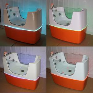 Quality Eco Friendly Acrylic Dog Wash Bathtub Durable With Drainage Hole Hair Filter wholesale