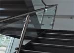 Indoor 304 Stainless Steel Glass Railing With Satin Or Mirror Post Finishes