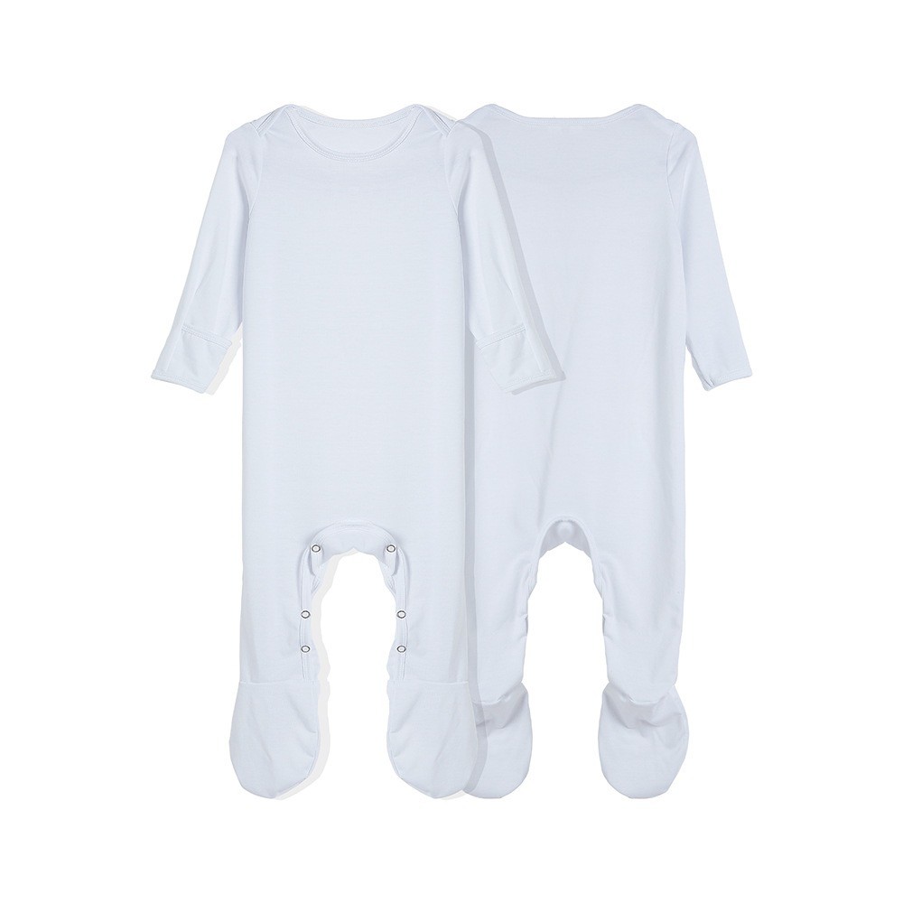 White Blank Sublimation Newborn Footed Onesies For Heat Transfer Printing