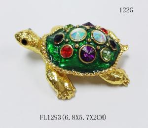 Quality Fashion Alloy Turtle Jewelry Box green turtle trinket box/jewelry box wholesale