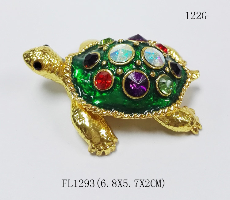 Fashion Alloy Turtle Jewelry Box green turtle trinket box/jewelry box