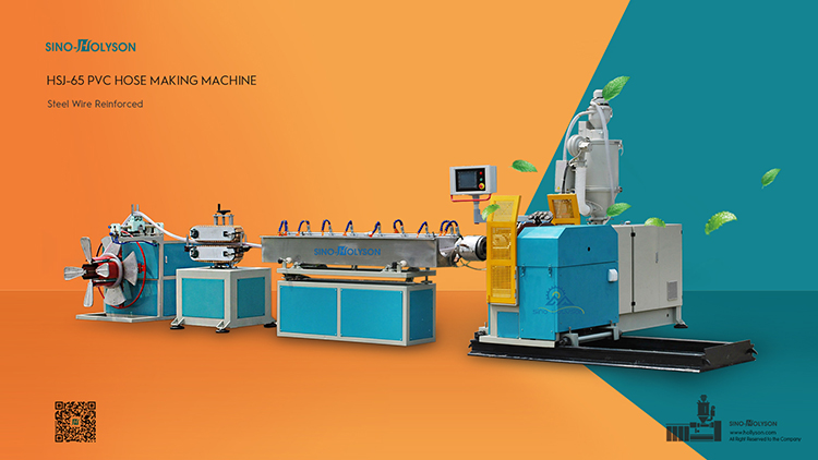 Single Screw Steel Wire Reinforced PVC Hose Making Machine With Screw Speed Of 75 Rpm