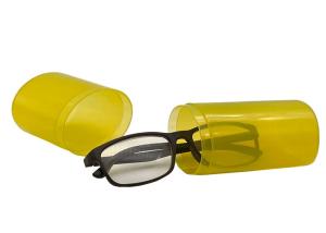 Quality Yellow Translucent Plastic 15.5cm Custom Glasses Cases wholesale