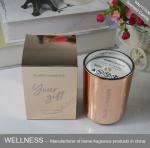 Room Fragrance Pure Clean Soy Candles ITS Approved With Rose Golden Glass Jar