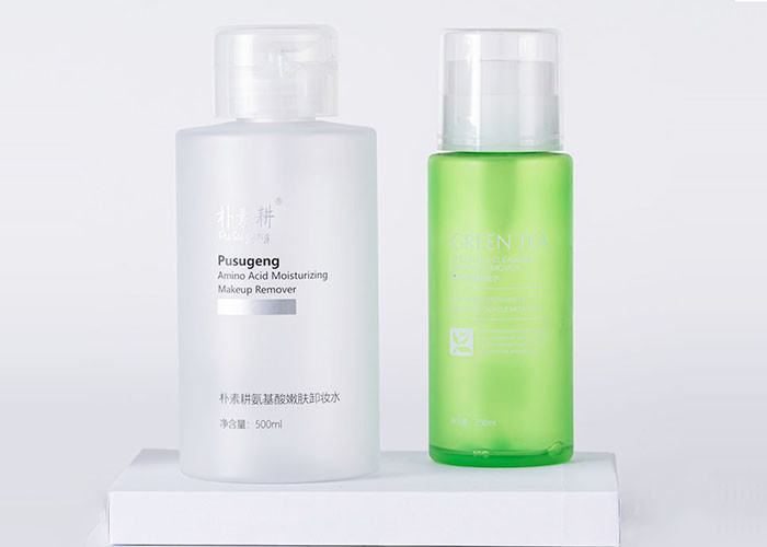 Silk Screen Printing Custom Cosmetic Bottles 200ml With Flip Top Cap